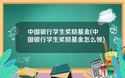 中国银行学生奖励基金(中国银行学生奖励基金怎么领)