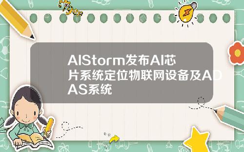 AIStorm发布AI芯片系统定位物联网设备及ADAS系统