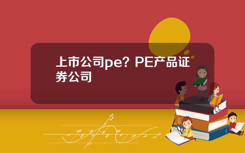 上市公司pe？PE产品证券公司