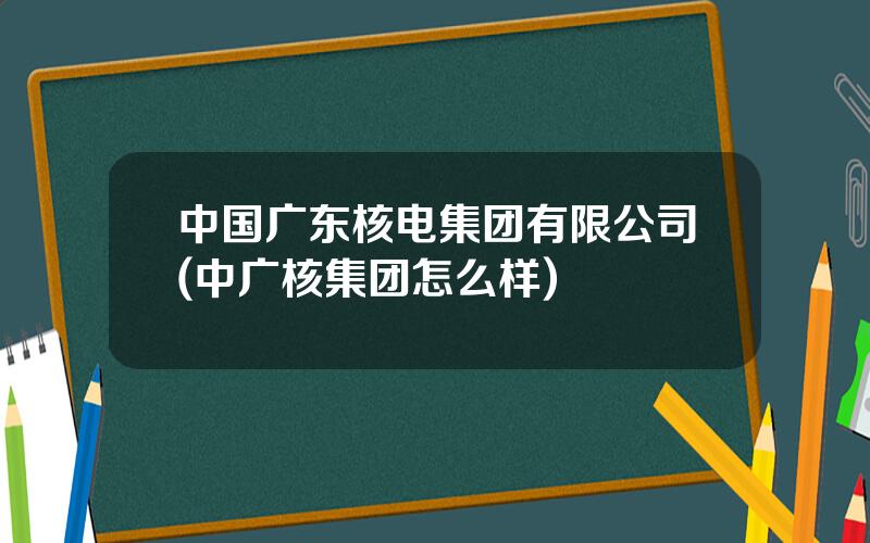 中国广东核电集团有限公司(中广核集团怎么样)