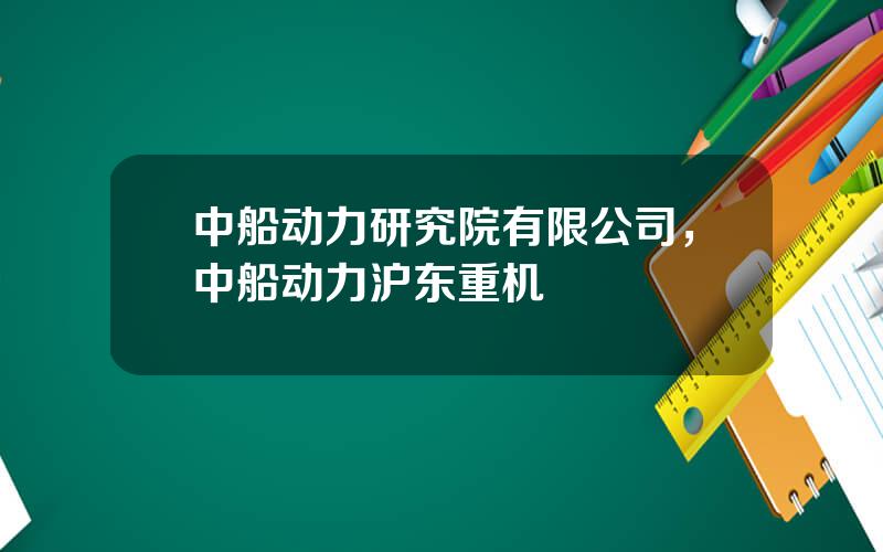 中船动力研究院有限公司，中船动力沪东重机