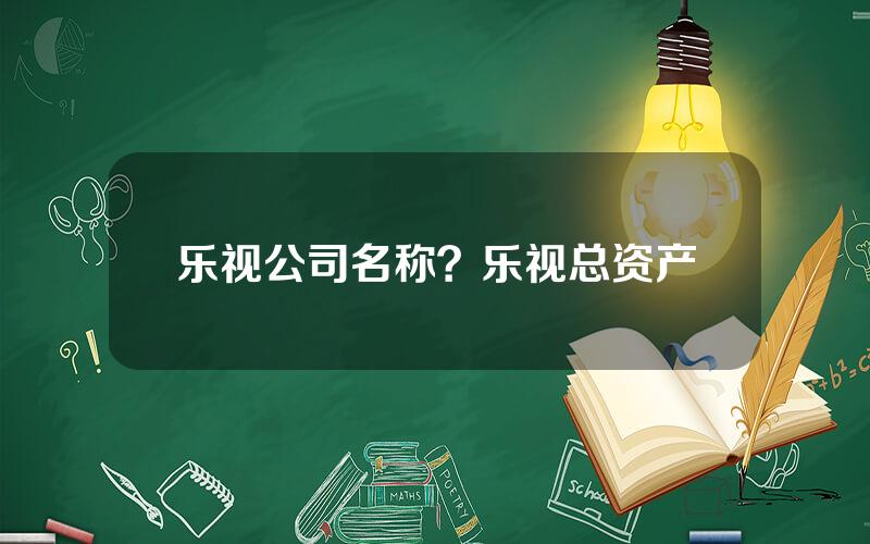 乐视公司名称？乐视总资产