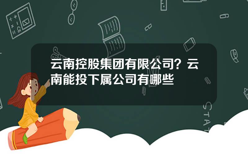 云南控股集团有限公司？云南能投下属公司有哪些