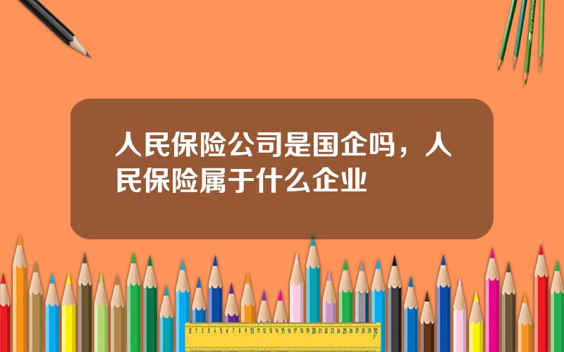 人民保险公司是国企吗，人民保险属于什么企业