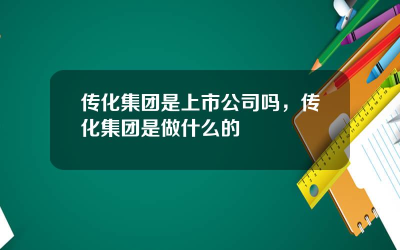 传化集团是上市公司吗，传化集团是做什么的