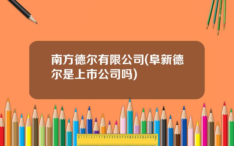 南方德尔有限公司(阜新德尔是上市公司吗)