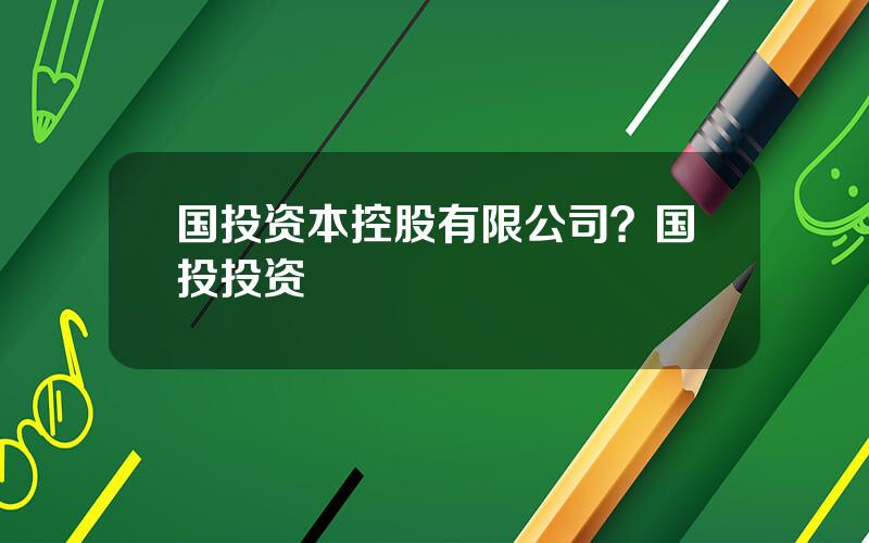 国投资本控股有限公司？国投投资