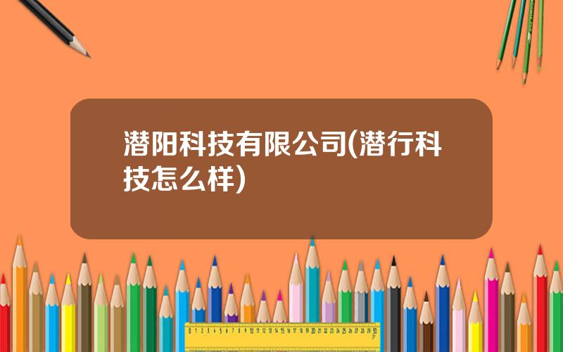 潜阳科技有限公司(潜行科技怎么样)